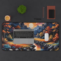 Autumn Mountain River Landscape Deck Mat