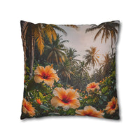 Tropical Hibiscus Decorative Pillowcase