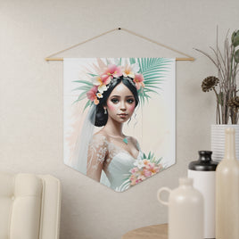 Tropical Bride Pennant Wall Decor