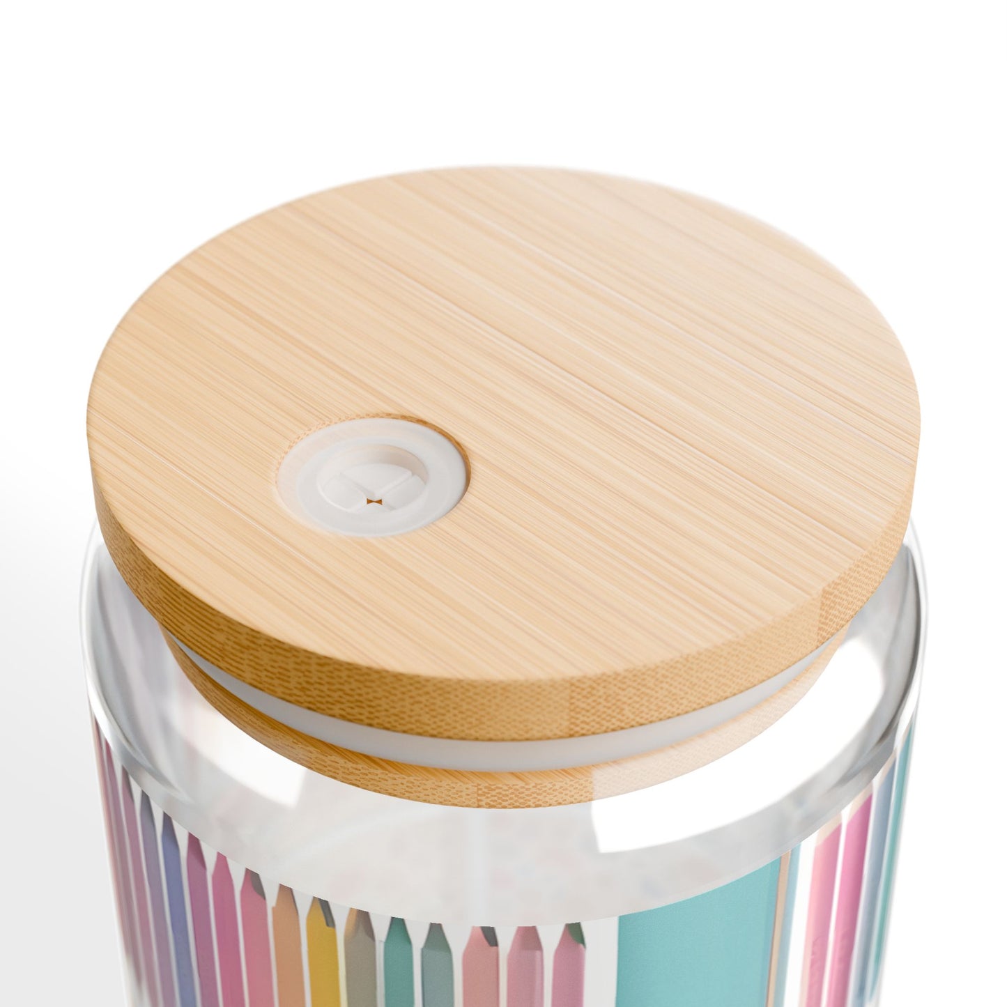 Pastel Colored Pencils and Supplies Sipper Glass