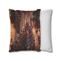 Romantic Rose Beach Sunset Pillowcase