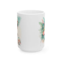 Bridal Tropical Floral Ceramic Mug
