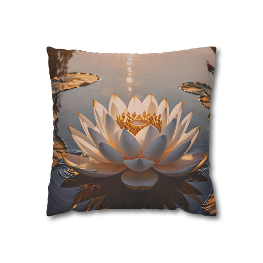 Lotus Waterlily Decorative Pillowcase