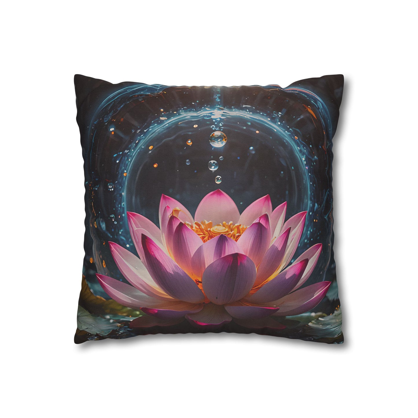 Lotus Waterdrop Decorative Pillowcase