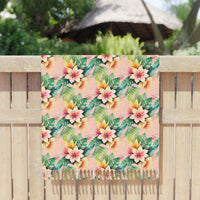 Boho Tropical Floral Beach Towel