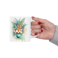 Bridal Tropical Floral Ceramic Mug