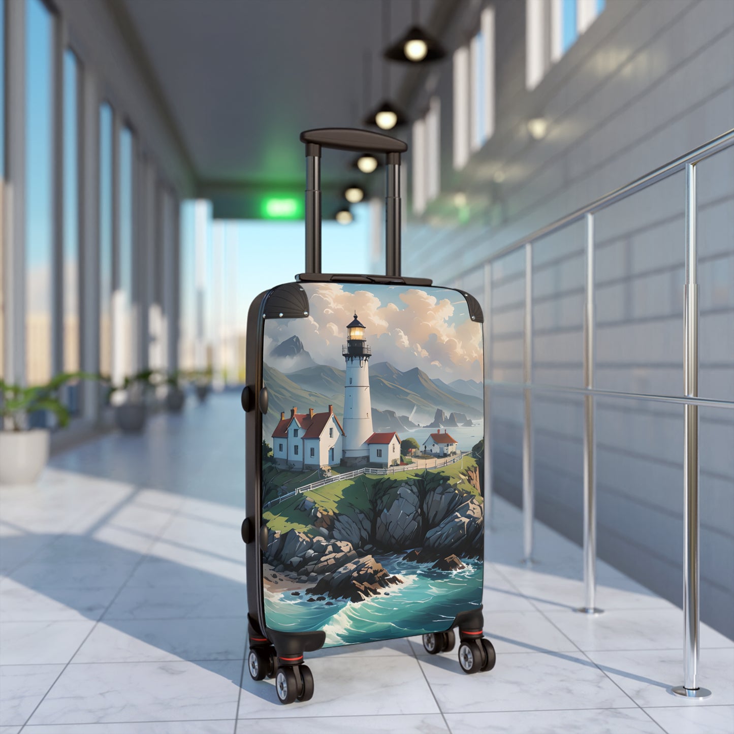 Seaside Lighthouse Cabin Suitcase