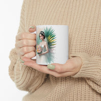 Tropical Bride Floral Ceramic Mug