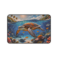 Coral Reef Sea Turtle Desk Mat