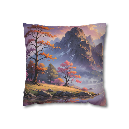 Mountain Landscape Pillow Cover