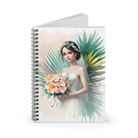Floral Tropical Bride Notebook Journal