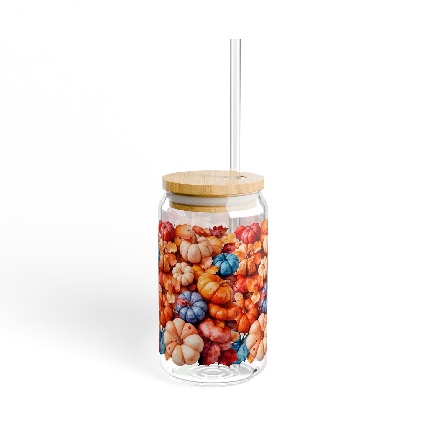 Autumn Pumpkin Patch Sipper Glass