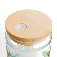 Tropical Floral Bouquet Sipper Glass
