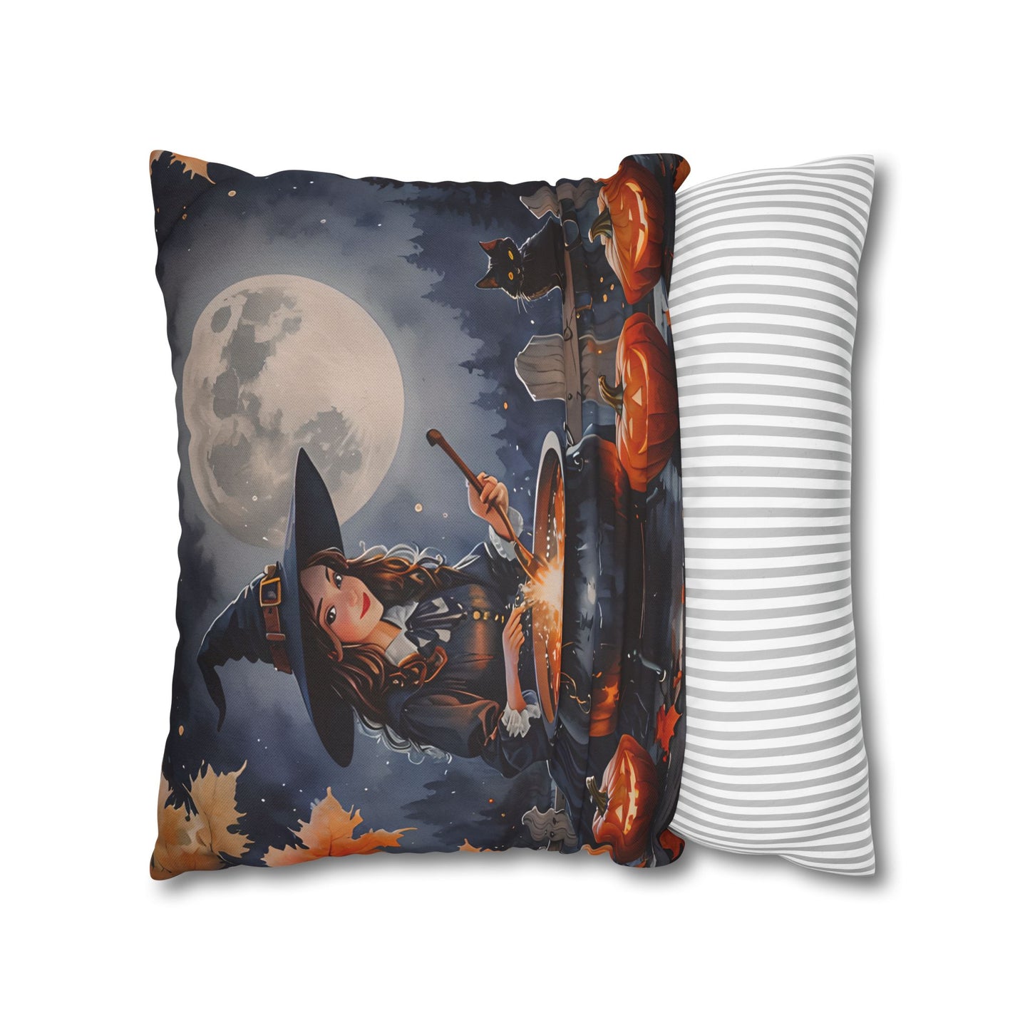 Cute Witch Cauldron Pillow Cover