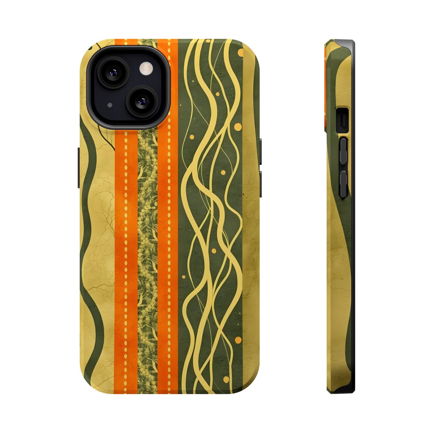Autumn Colors Stripes Magnetic Phone Case