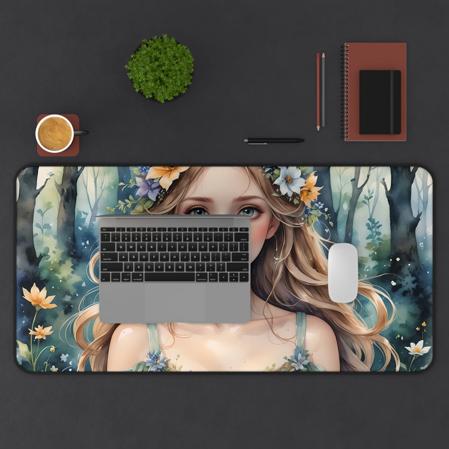 Ethereal Fantasy Forest Fairy Desk Mat