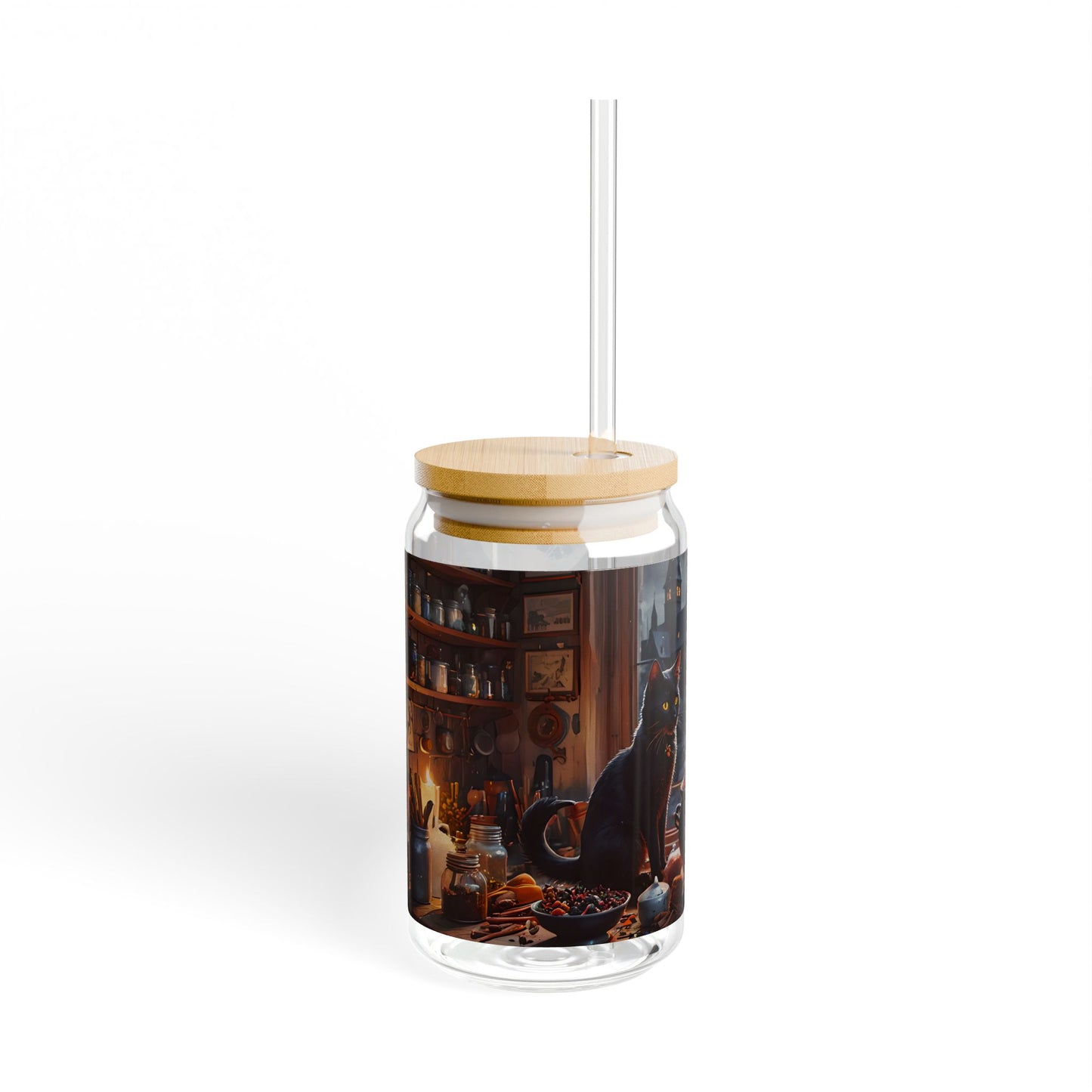 Witch’s Brew Black Cat Sipper Glass