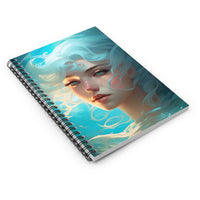 Ocean Blue Mermaid Muse Spiral Notebook