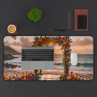 Tropical Sunset Floral Arch Desk Mat