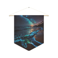 Bioluminescent Beach Pennant Wall Decor