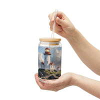 Coastal Lighthouse Sipper Glass