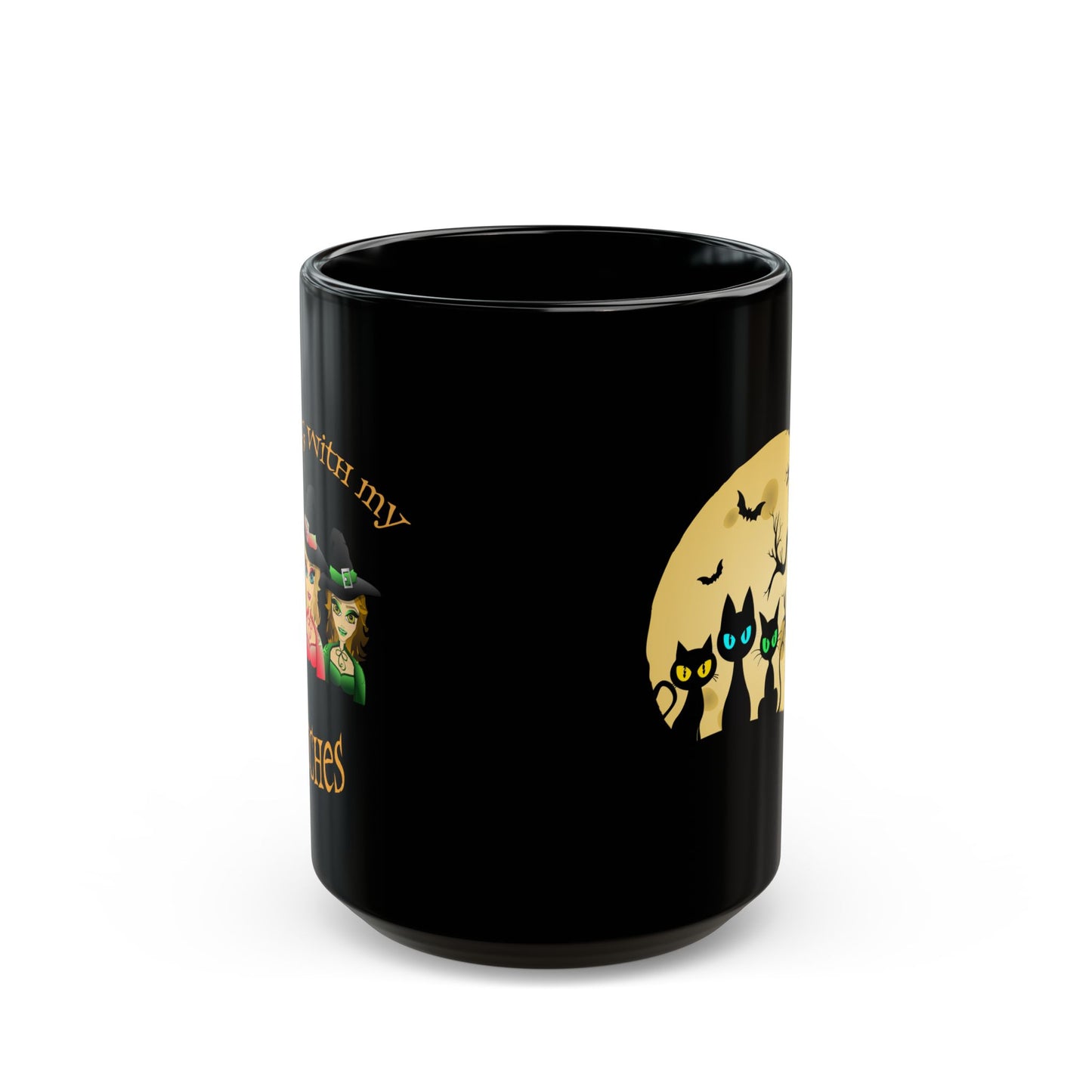 Halloween Black Cat Moon Mug