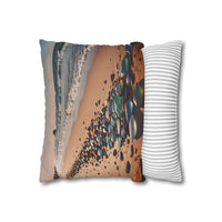 Colorful Sea Glass on Beach Pillowcase