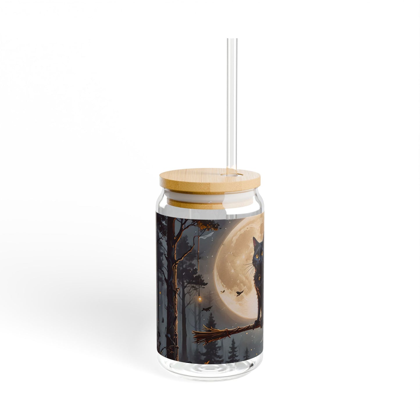Black Cat Moon Sipper Glass