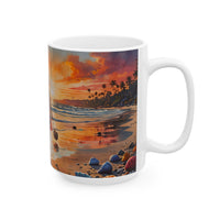 Beach Sunset Walk Ceramic Mug