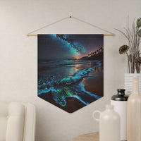 Bioluminescent Beach Pennant Wall Decor