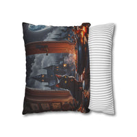 Black Cat Cauldron Pillow Cover