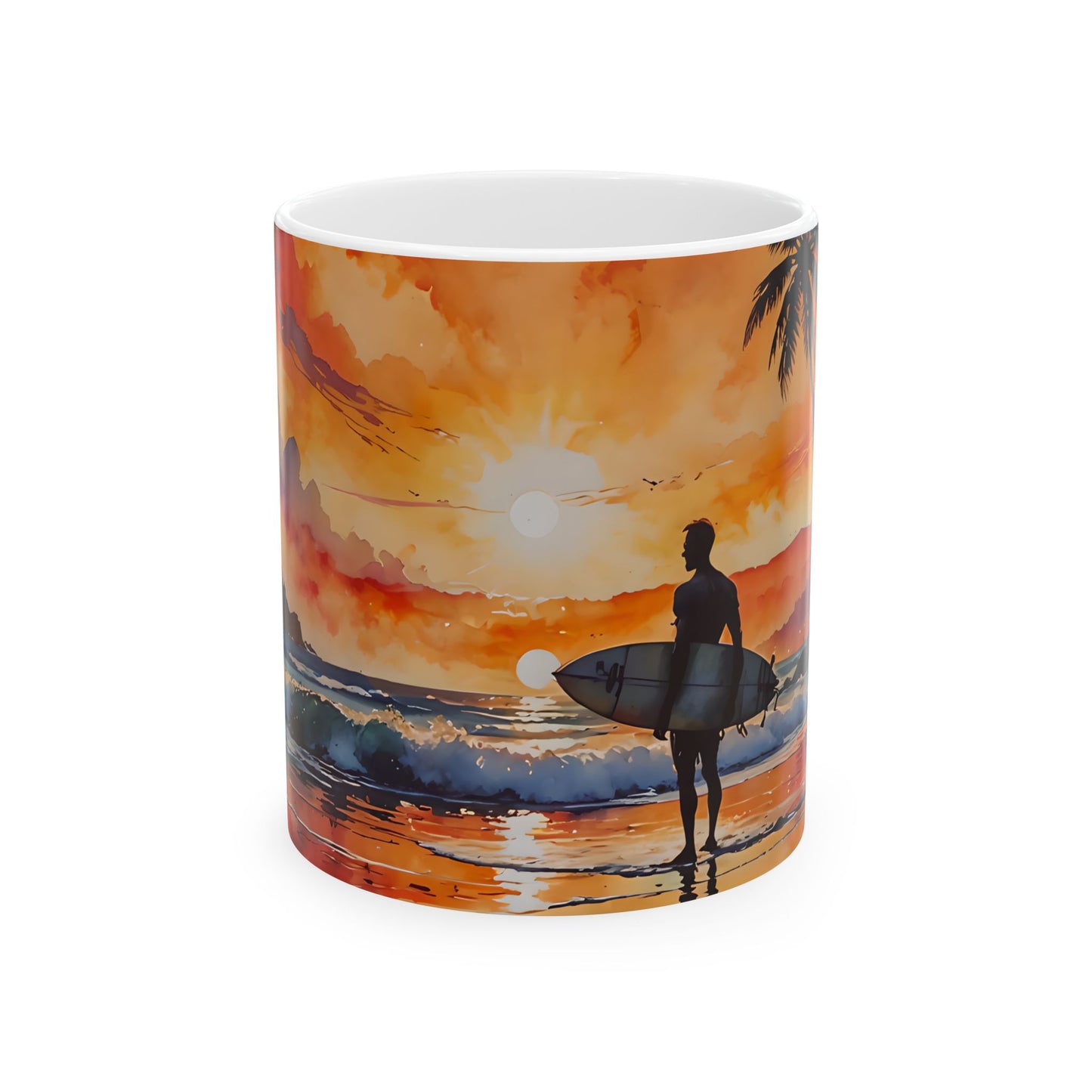 Sunset Surf Ceramic Mug
