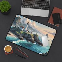 Coastal Seaside Lighthouse Desk Mat
