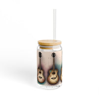 Retro Acoustic Guitar Sipper Glass