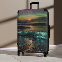 Coastal Bioluminescent Waves Cabin Suitcase