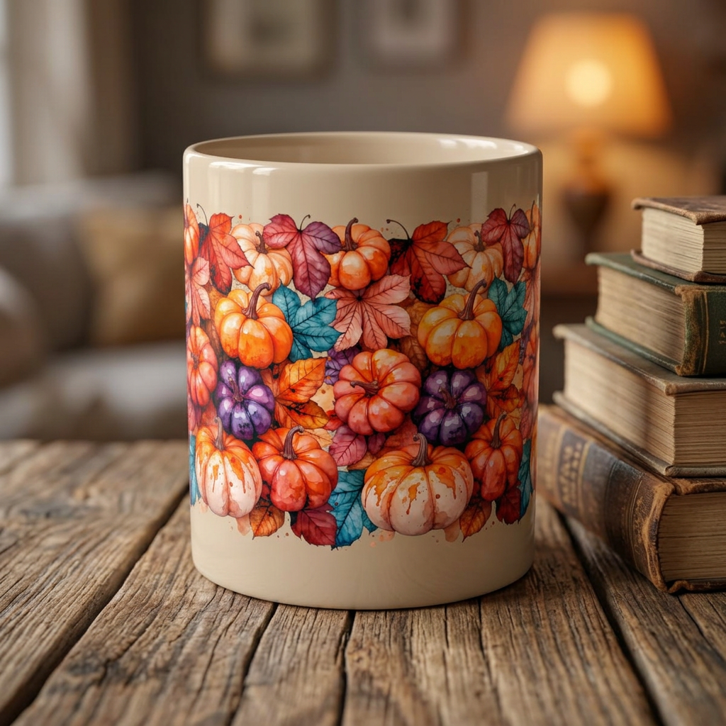 Autumn Pumpkins Ceramic Mug