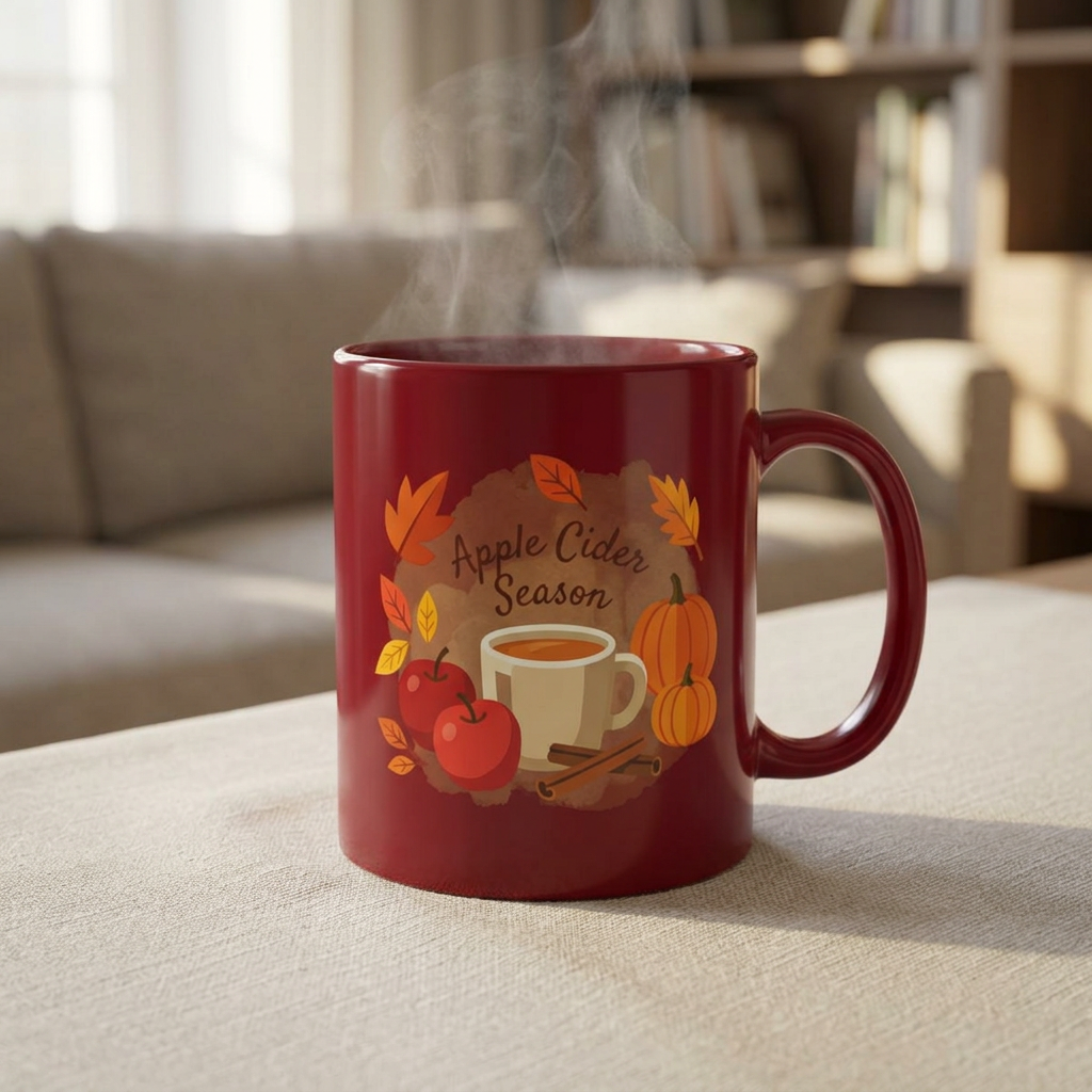 Hot Apple Cider Season Ceramic Mug