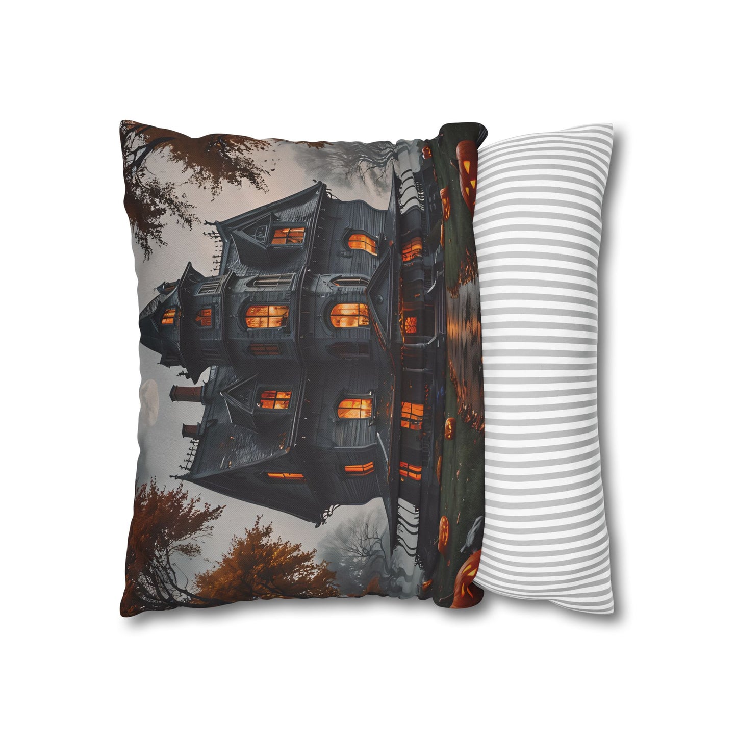 Haunted Victorian Mansion Pillow Cover