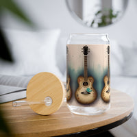 Retro Acoustic Guitar Sipper Glass