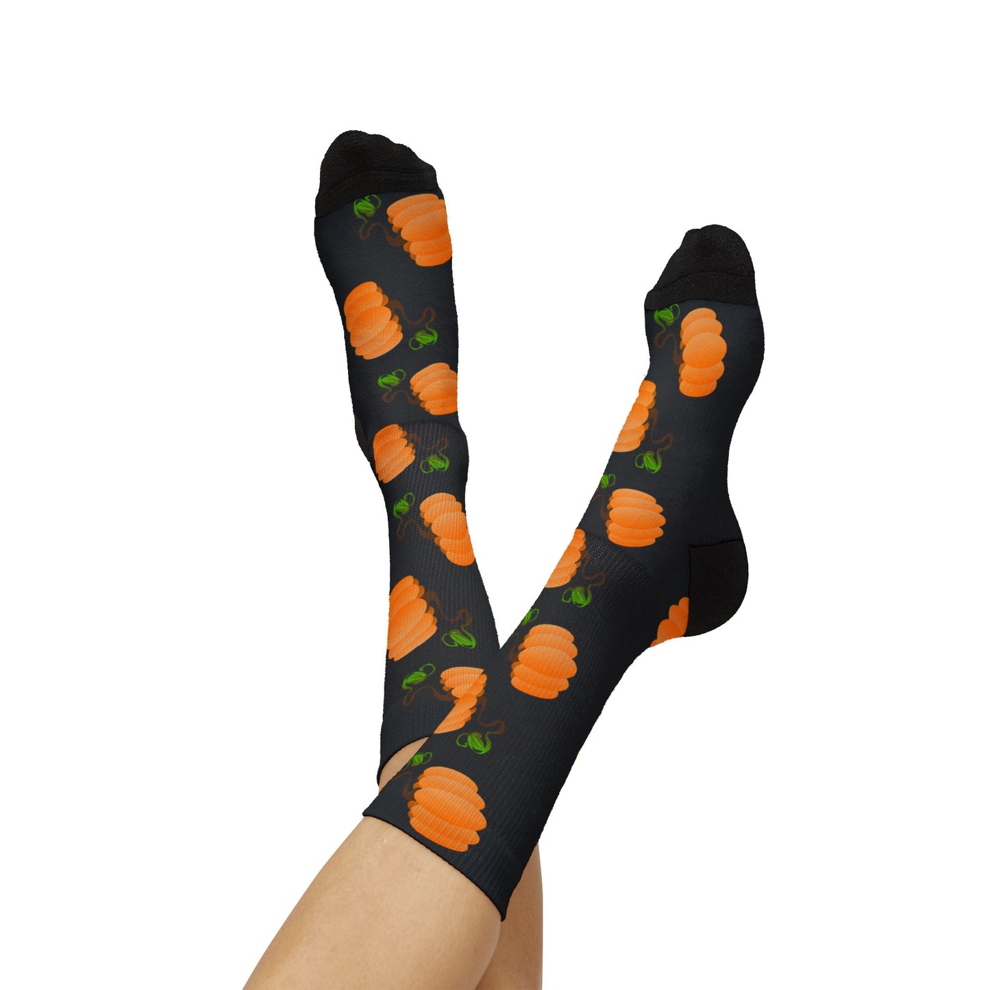 Orange Pumpkin Crew Socks