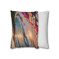 Plumeria Beach Sunset Pillowcase