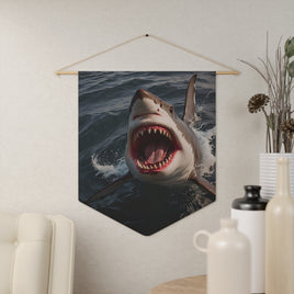 Great White Shark Pennant Wall Decor