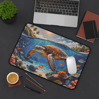 Coral Reef Sea Turtle Desk Mat