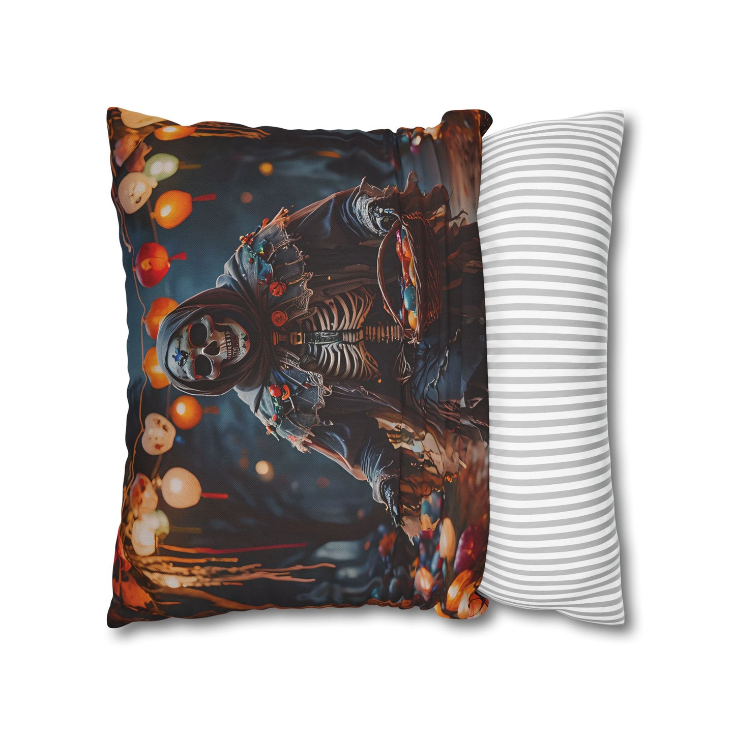 Spooky Grim Reaper Decorative Pillow Cover
