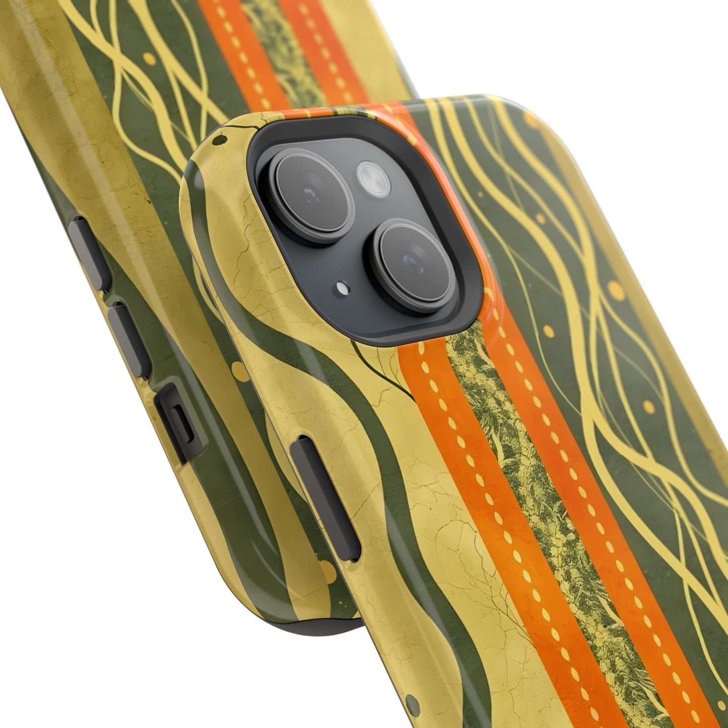 Autumn Colors Stripes Magnetic Phone Case