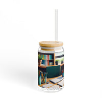 Cozy Teachers Study Desk Sipper Glass