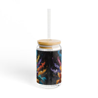 Colorful Ballet Dancing Woman Sipper Glass