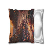 Romantic Rose Beach Sunset Pillowcase