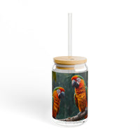 Tropical Macaw Sipper Glass