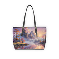 Sunset Mountain PU Leather Shoulder Bag